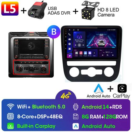 Fortress AI Voice Wireless CarPlay Android Auto Radio pentru Volkswagen Scirocco 2008-2013 4G Multimedia Auto GPS 2din radio auto
