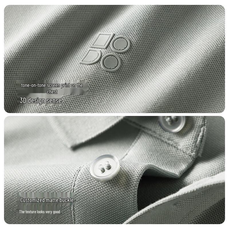 Hodo Men's 5A Anti-Bacterial Cotton Long Sleeve Business Casual Polo Shirt