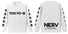 Cospa EVANGELION Nerf Logo Long Sleeve WHITE XL Size T-shirt