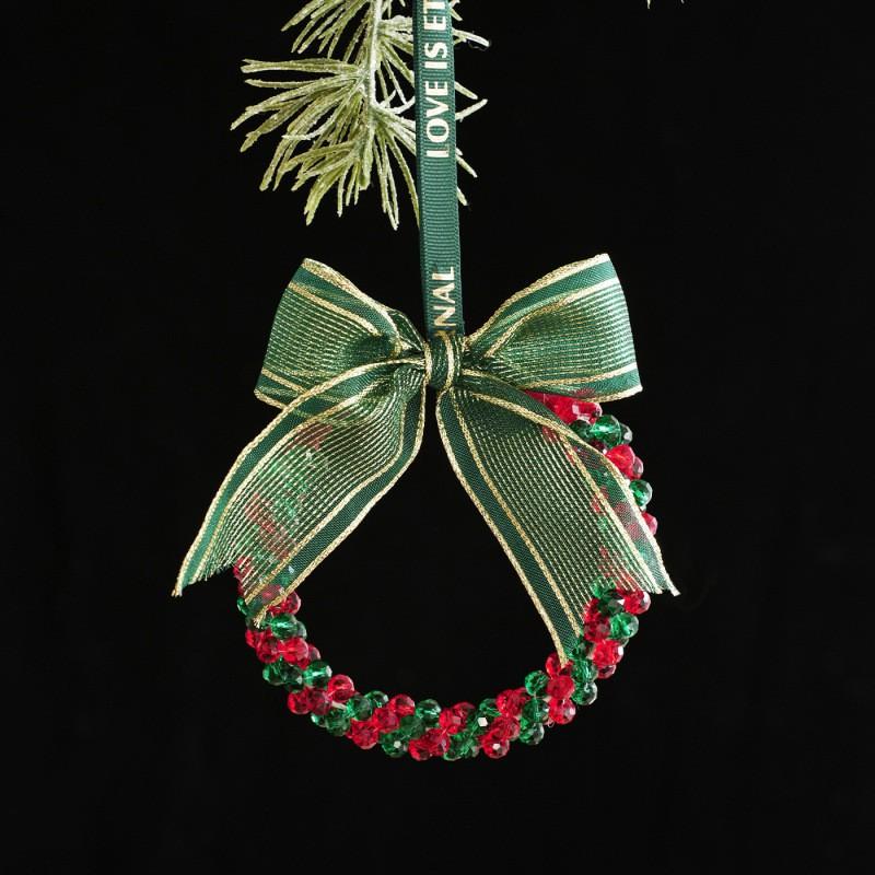 Christmas Crystal Bell Ornament Tree Wreath Holiday Decor