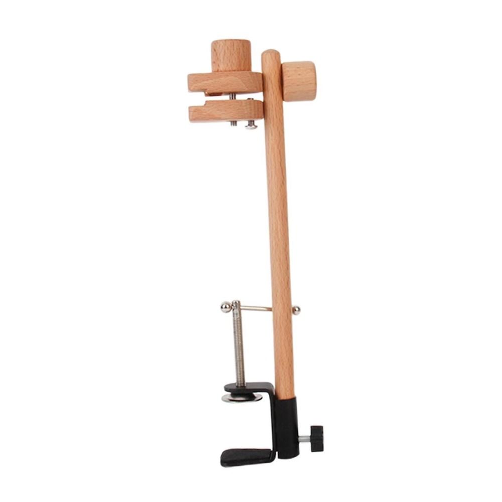 360 Degree Rotation Embroidery Frame Lap Stand Beech Wood Cross Stitch Rack Desktop Use