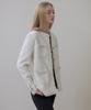 ROSEFRANTZ Fringe Pocket Tweed Jacket [Ivory]