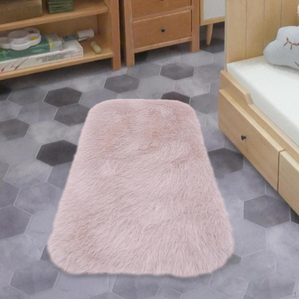1/12 Miniature Plush Carpet Micro Landscape Furniture Accessories Dollhouse Area Rug Simulation