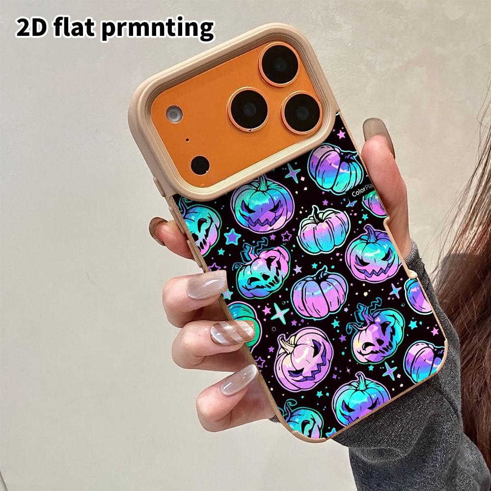 Phone Case: 2D Flat Lambskin Suitable for iPhone 18, 17, 16, 15, 14, 13 Pro Protective Cases, Halloween Patterns, Christmas and Halloween Gifts