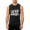 Men Sleeveless Tank Top Casual Muscle Shirt Workwear Printed Graphic Tee Lightweight Summer Fitness Apparel