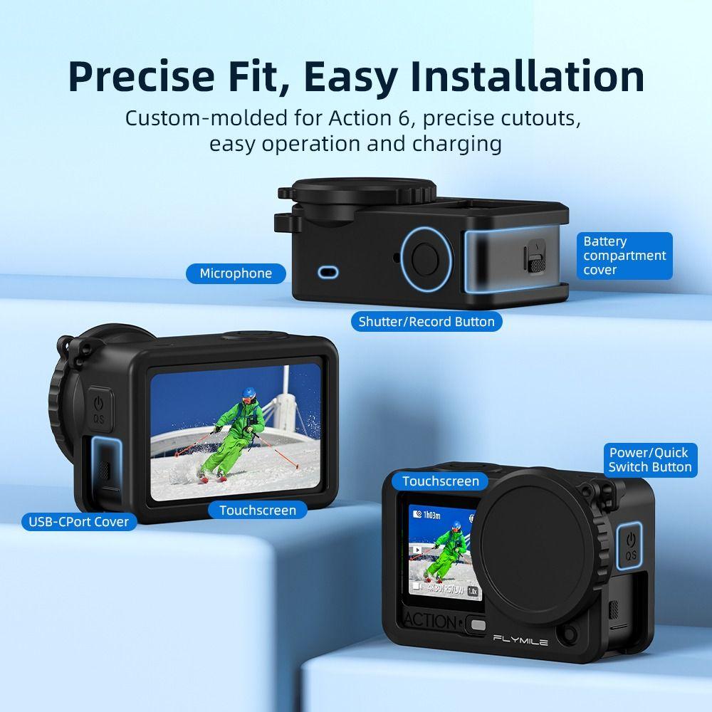 Silicone Protective Case Case Cover for DJI Osmo Action 6 Action Camera Accessories