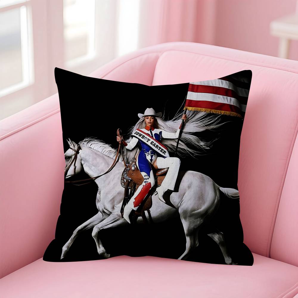 BBeyonce Cowboy Singer Personalized Pillow Dust Cover Bedroom Kids Party Decoration Pillowcase Birthday Children Gift
