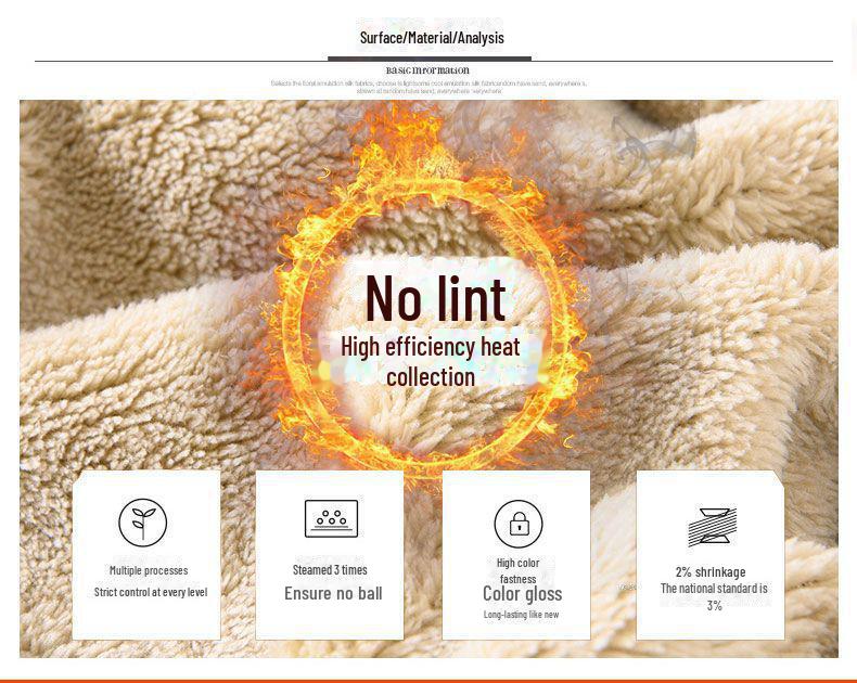 Men's Large Warm Cotton Trousers with Lamb Fleece, Three-Layer Thickened, Cold-Resistant, One-Piece Design