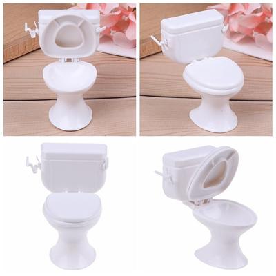 Mini Home Decoration Doll Accessories Miniature Toilet Dollhouse Furniture White Closestool Model