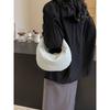 Trendy texture woven portable women's bag 2025 summer new versatile commuter solid color underarm bag shoulder bag