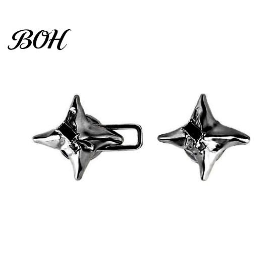 Decorative Scarf Accessory 1 Pair Pant Waist Tighteners, Metal Butterfly Star Jeans Button Functional Fashion Buckle Pins, Adjustable No-Sew