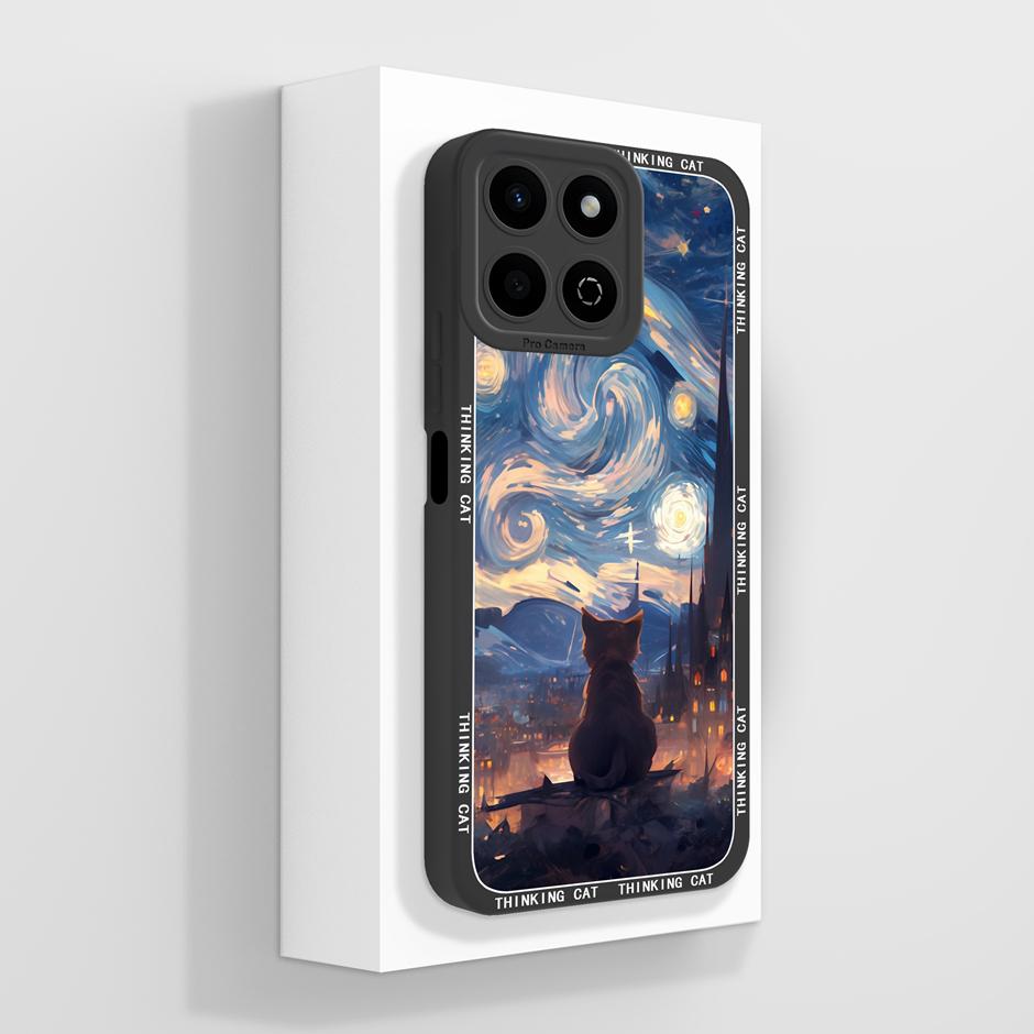Case For Honor X7 X7A X7C X7D Artistic Oil Painting Floral Soft Silicone Anti Drop Cover For HonorX7 X 7A X7C X7D Fundas Coque