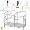 Stainless Steel Toothbrush Holder 5-Slot Layout Bathroom Organizer  Countertop Storage
