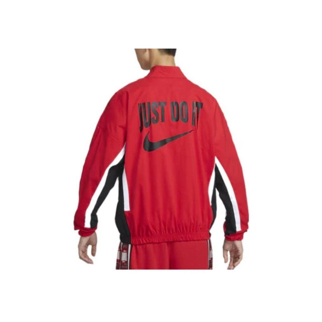 Nike DNA Letter Logo Print Stand Collar Jacket Men Jackets Red DV9443-657