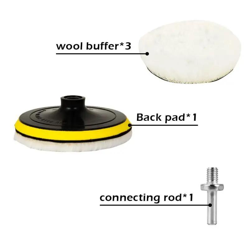 5Pcs Universal Car Polish Pad 3/4/5/6/7 Inch For Soft Wool Machine Waxing Polisher Car Body Polishing Discs Cleaning Accessories