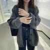 Medium and Long Casual Pocket Knitted Cardigan Women's 2025 Autumn and Winter New Soft Waxy Lazy Wind Sweater Jacket Women