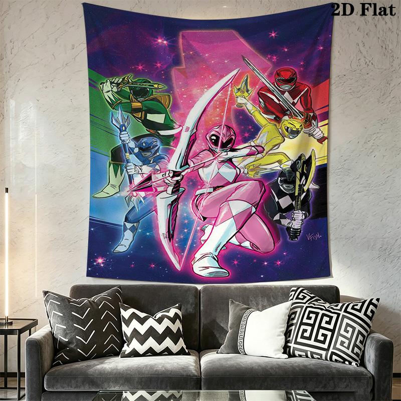 Power Rangers Ultimate Teamup Tapestry Wallmounted Background Cloth Soft Atmospheric Background Cloth Work Of Art