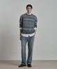 WORK ON BODY OFF Decor Semi-Overfit Fair Isle Knit [Blue]