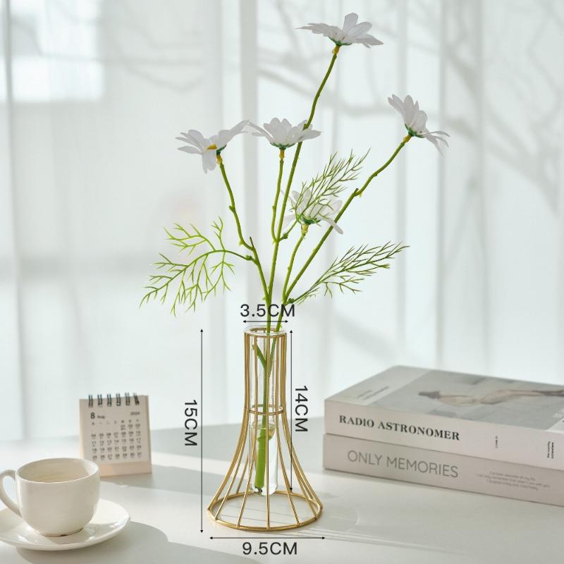 Fiori Artificiali Fiori Finti Decorazione Desktop Soggiorno Fiori Ortensia Set Vaso Idroponico da Interno