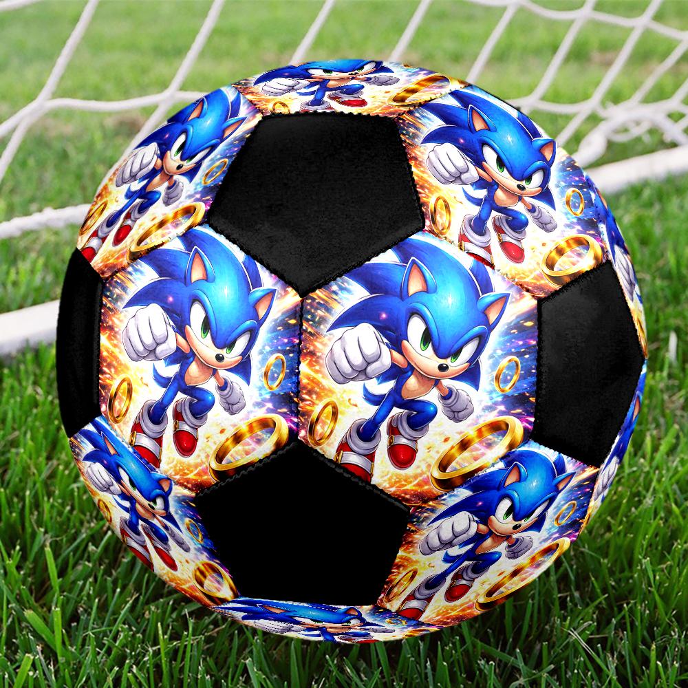 Sonic Theme Size 5 Soccer Ball, Suitable for Both Indoor and Outdoor Matches, a Gift Suitable for Everyone.