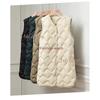 Women's Lightweight Down Vest - Mid-Length V-Neck Autumn/Winter Plus Size Waistcoat - Lightweight Down Lining Sports Vest