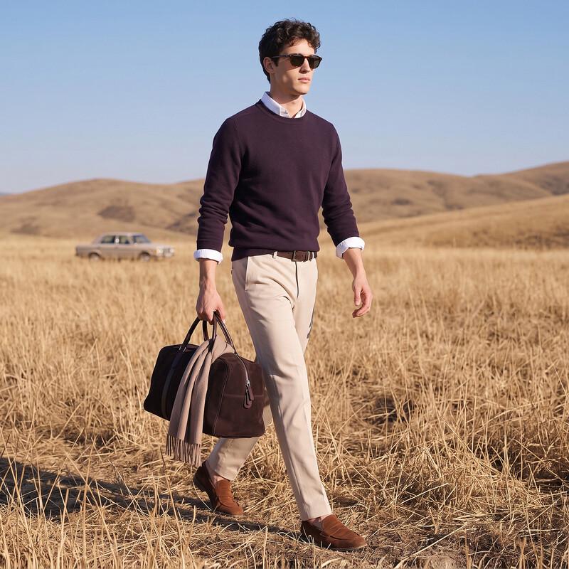 Antonio Luxury Yak Wool & Lambswool Crewneck Sweater
