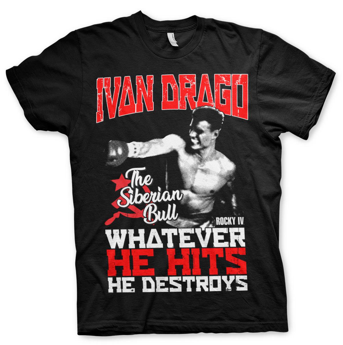 Rocky IV Ivan Drago The Siberian Bull Russia Balboa Männer Men T-Shirt Schwarz XXXL