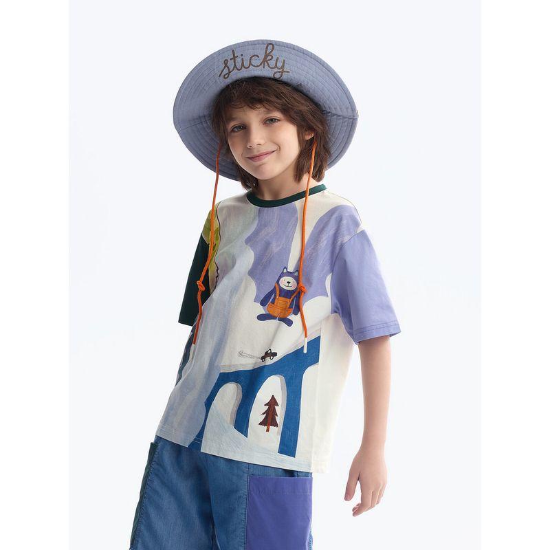 [Moisture-Wicking] Mqd Children's Clothing Boys' Short-Sleeved T-Shirt Summer New Round-Neck Cartoon Top Children's Clothing