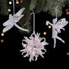 Plastic Christmas Tree Pendant Glitter Artificial Christmas Decoration  Office Decor