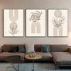 Bohemian Canvas Poster Vintage Minimalist Line Leaf Wall Art Geometric Prints For Modern Living Room Home Decor Unframed