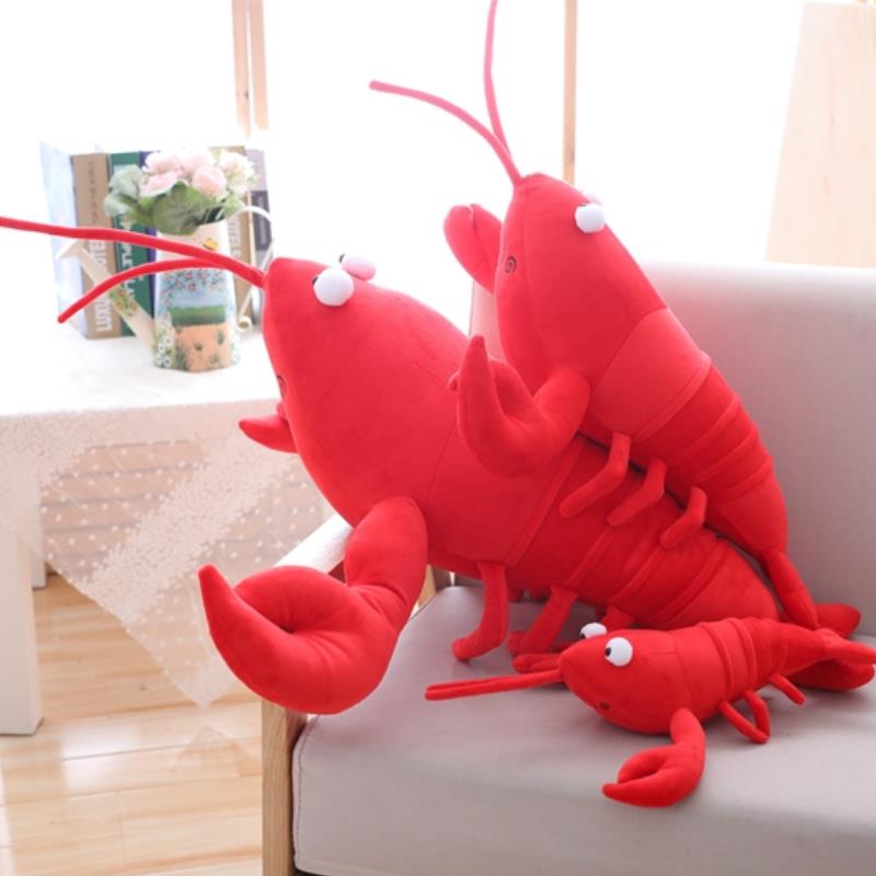 1PC Simulation Lobster Plush Toy Doll Stuffed Sea Animal lobster pillow Gentle Playthings 30/55/80cm great for daily use