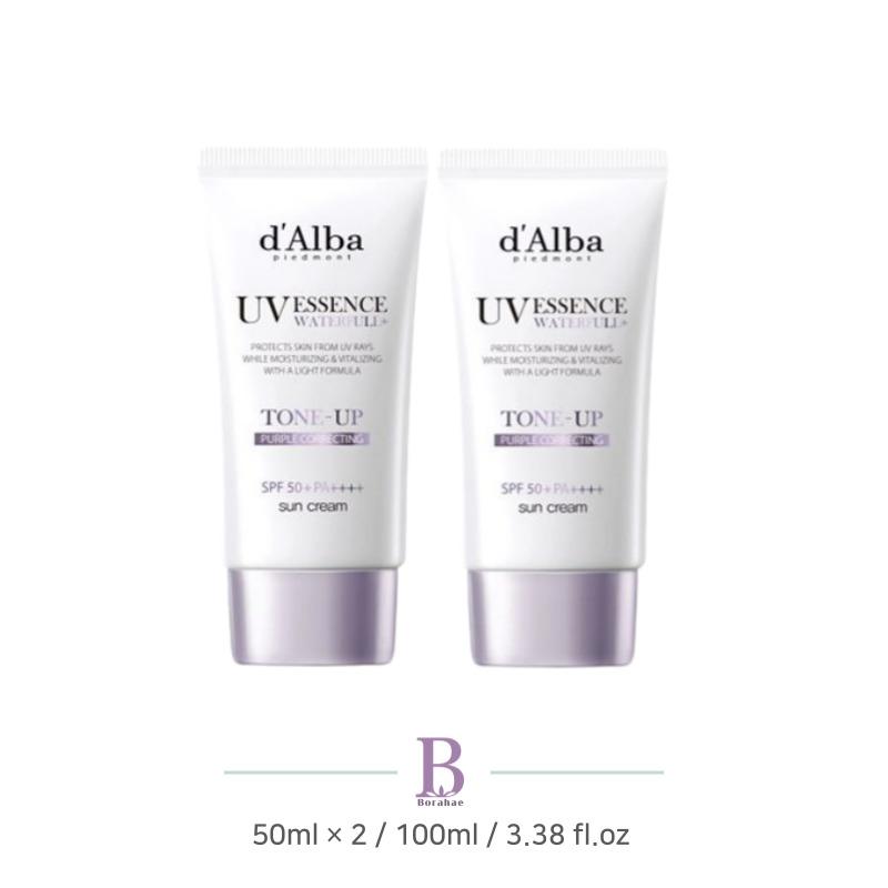 d'Alba Waterful Tone Up Krem Przeciwsłoneczny Fioletowy 50ml Zestaw Duo