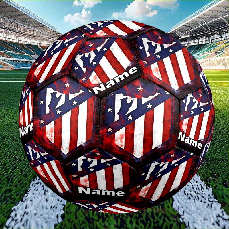 Custom Name Personalized Football team-A Print Size 5 Soccer Ball Training & Match Football, for Team, Kicking, Gift for Football Enthusiasts