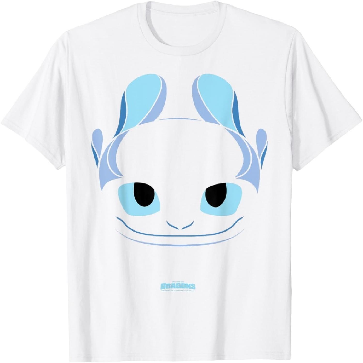 Light Fury Big Face Costume 2D T-Shirt XXXXXL белый