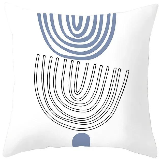 Blue Purple Abstract Geometric Study Pillowcase Office Living Room Home Pillowcase Car Ornaments