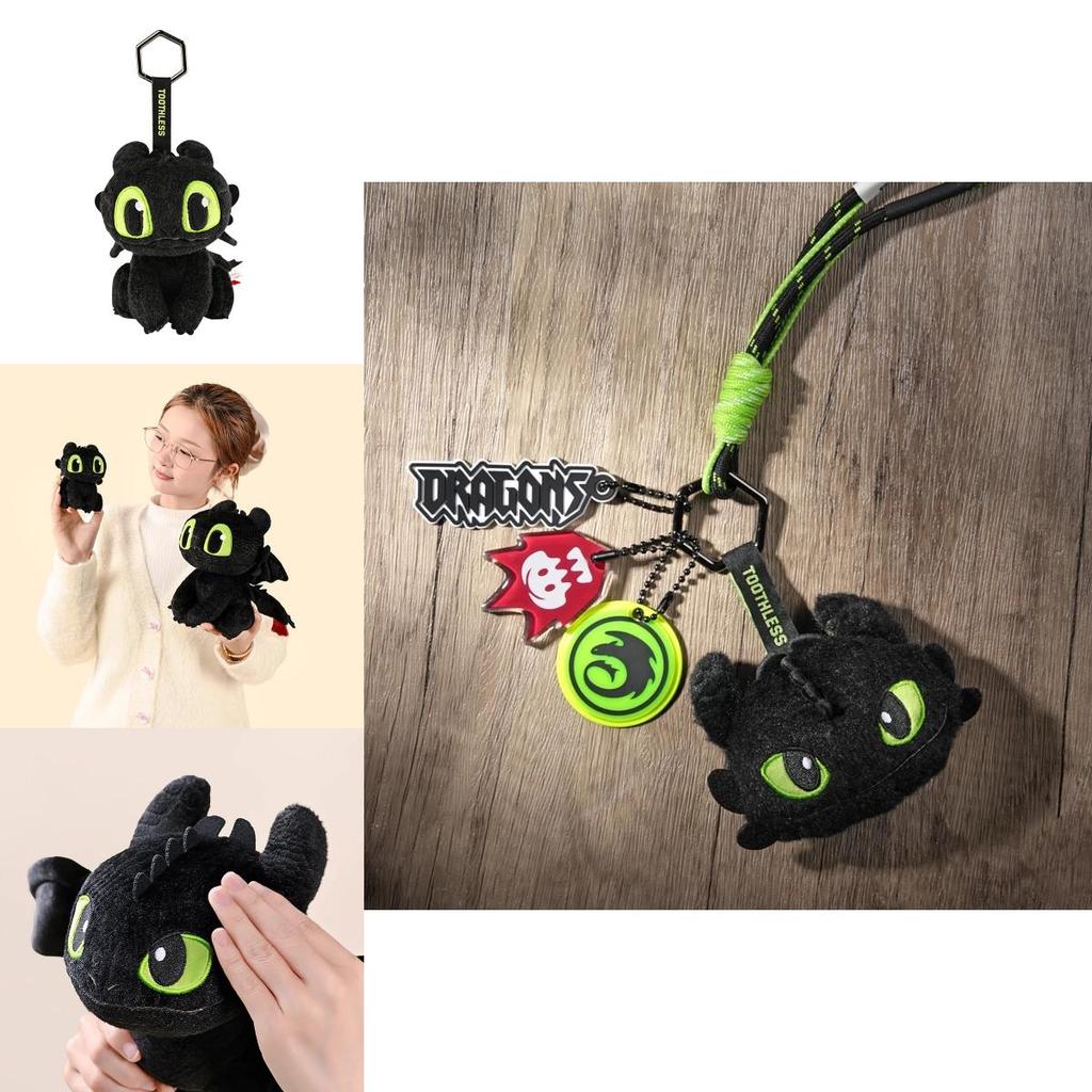 How To Train Your Dragon Nightfury Plush Toy With Embroidery Design For Movie Fans And Casual Accessories