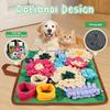 Pet Snuffle Mat Polyester Skin Friendly and Soft Dog Snuffle Toy with Handle Non Slip Pet Slow Feeding Mat Pet Supplies 39x34 CM