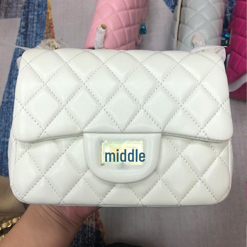 2025 Fang Pangzi Xiaochan Leather Gold Bead Crossbody Bag