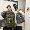 Schoolbag Korean ins wind large capacity Korean version simple versatile unprinted schoolbag college student Japanese Harajuku backpack backpack