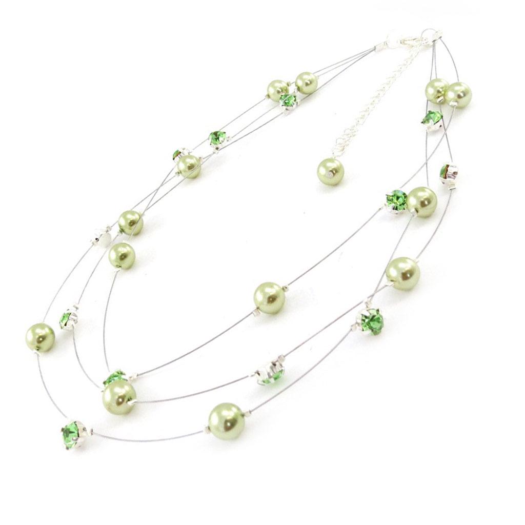 Les Trésors De Lily [J1213] - Green 'Sissi' Necklace