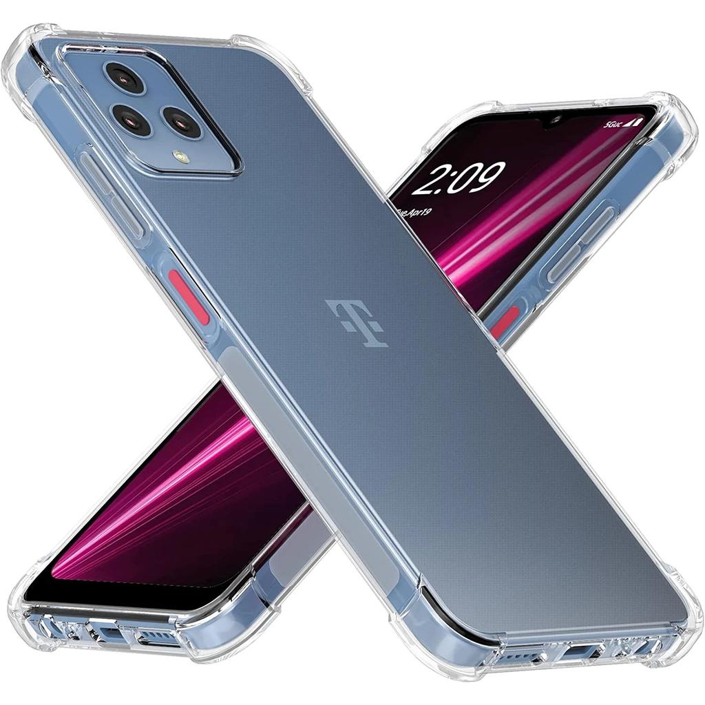 Měkké TPU průhledné pouzdro na telefon TCL T-Mobile Revvl 7 6x 6 Pro T Phone 2 5G nárazuvzdorný ochranný kryt airbagu