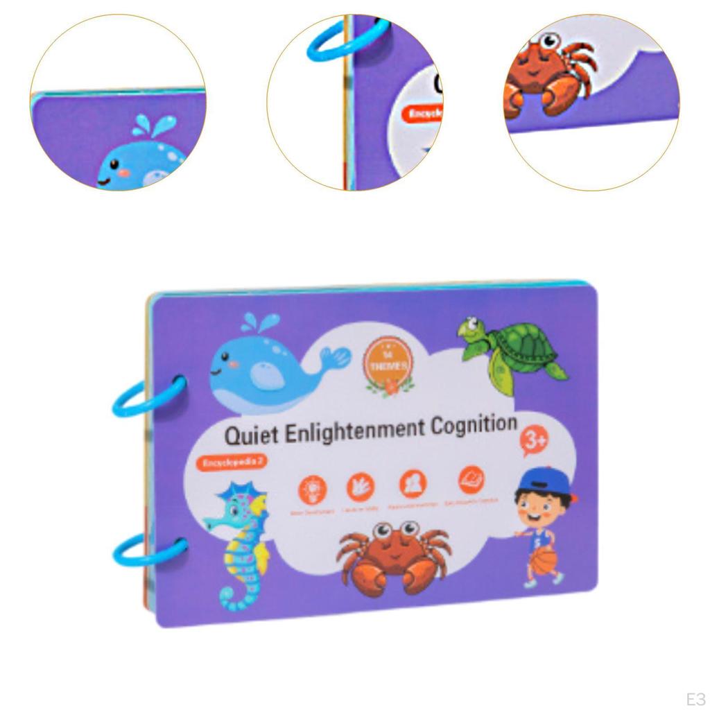 Reusable Sticker Book Activity Binder Brain Teaser Removable for Kids Girls Boys