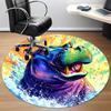 1pc Hippo Print Chair Carpet for Office, Non-slip, Soft and Durable Leisure Rug, Perfect for Office, Living Room yy251103102