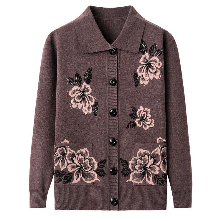 Pulover cardigan de toamnă și iarnă Pulover de doamnă cu revere Pulover de mărime mare