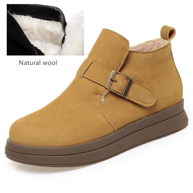 Fashion AIYUQI Women Winter Shoes Suede Genuine Leather 2025 New Flat Natural Wool Warm Shoes Women Anti-Slip Women Shoes