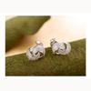 Zwei Kreise Mode Zirkonia Funkelnd Klassische Steckerohrringe für Damen Strahlende Weibliche Elegante Accessoires Zeitloser Schmuck
