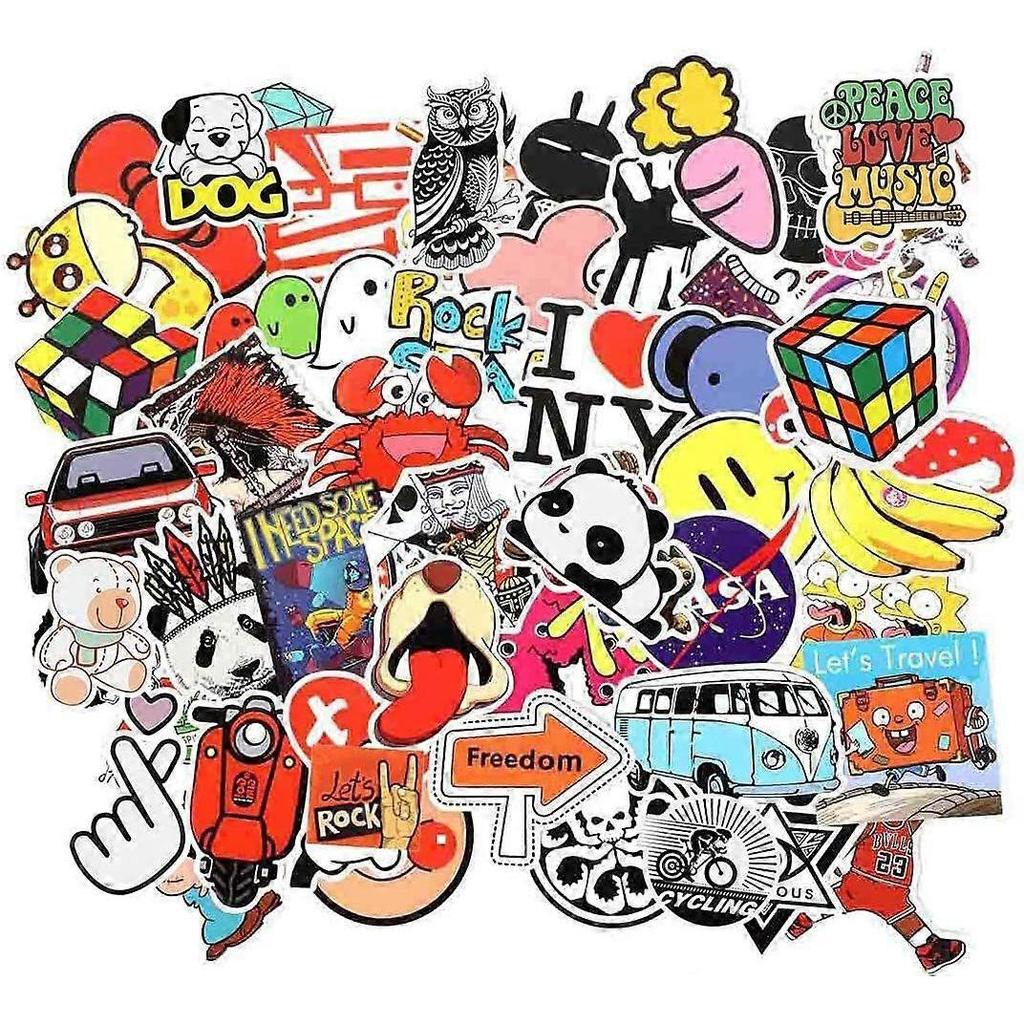 Cool Random Stickers Pack 55-700pcs Laptop Stickers Bomb Waterproof Vinyl Sticker Bulk Variety for Luggage Computer Skateboard Bicycle Skate Ipad Car 