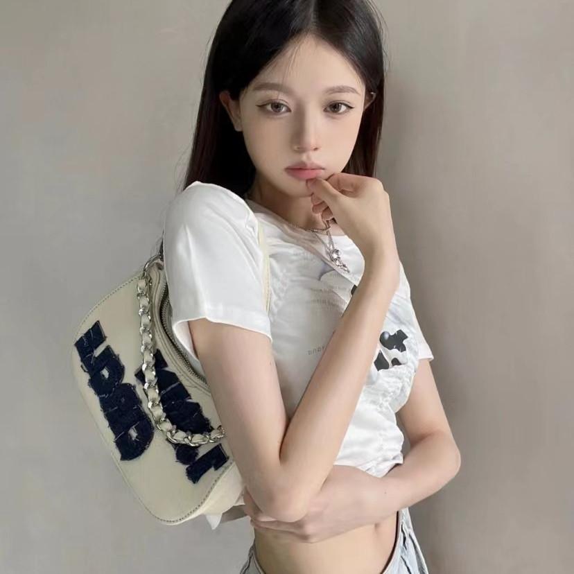 IELGY Джинсовая сумка в виде слитка с цепочкой — фото 3