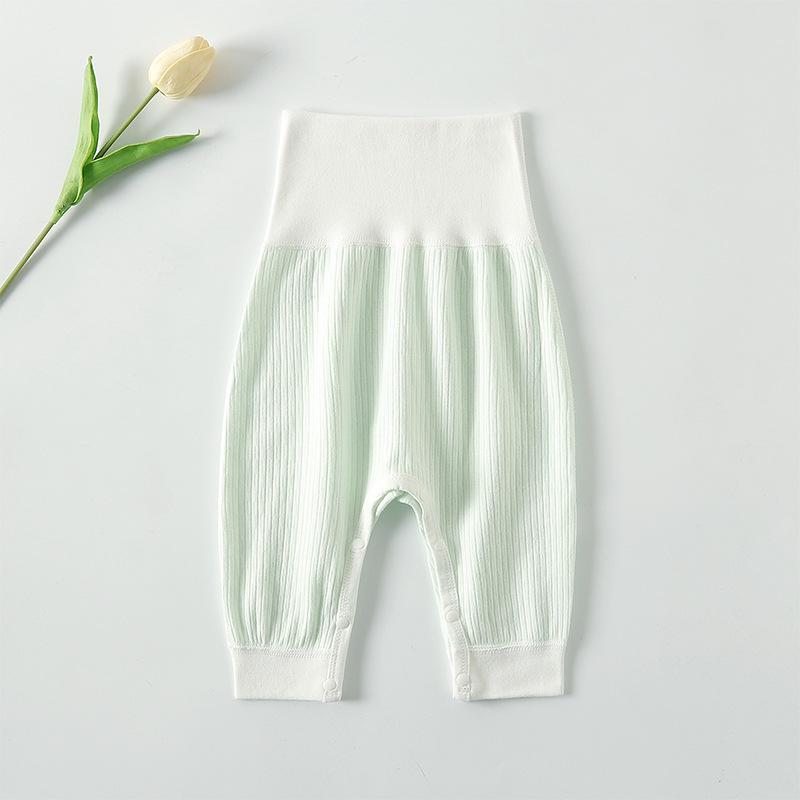 Newborn High-Waist Cotton Snap Pants - Baby Autumn Big Butt Style