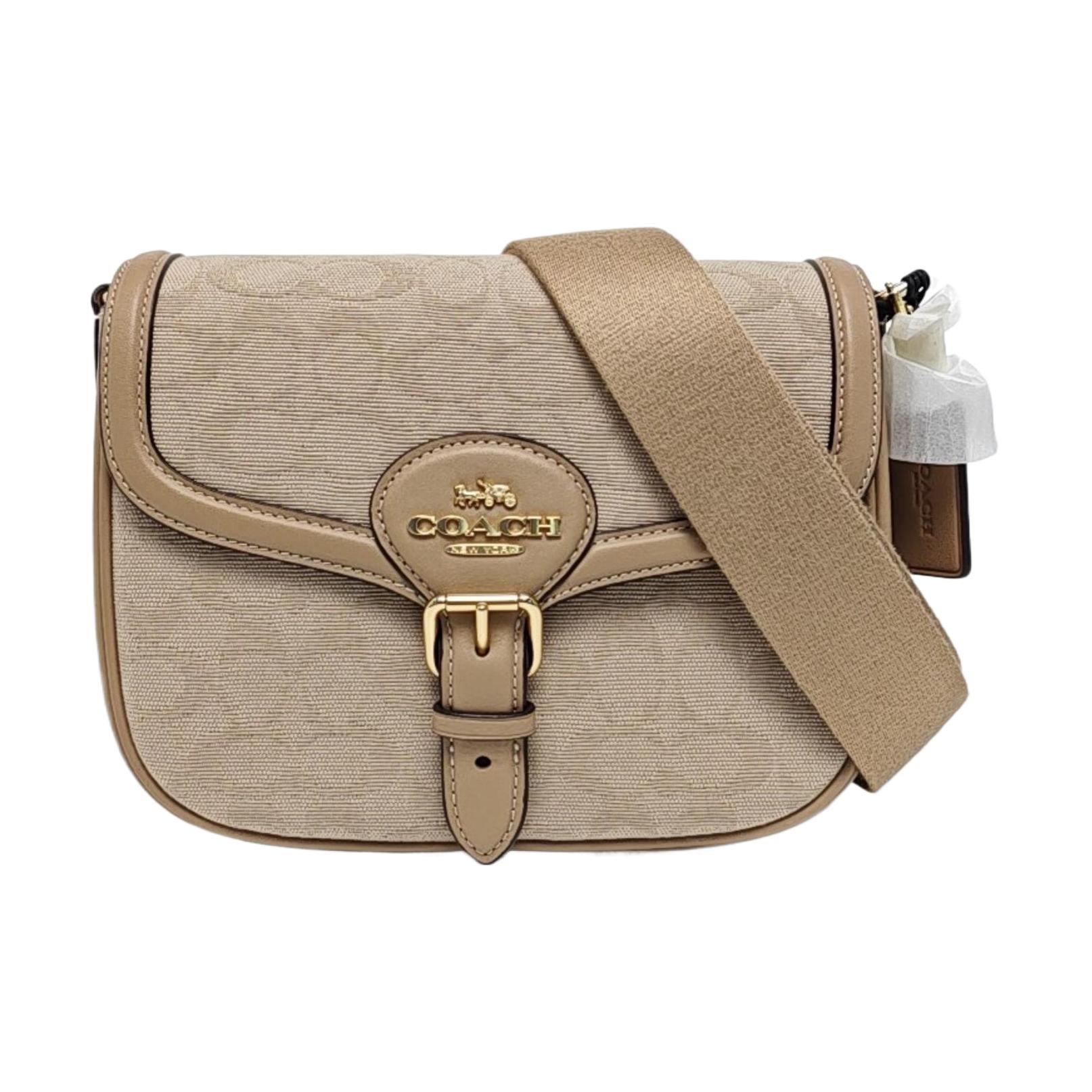 [Pre-Owned] Amelia 24 Classic Monogram Print Jacquard Leather Saddle Bag - Excellent #WIH70Z ONE SIZE